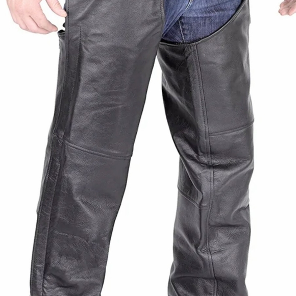 VIKING CYCLE PLAIN MOTORCYCLE CHAPS SIZE M - Picture 6 of 6